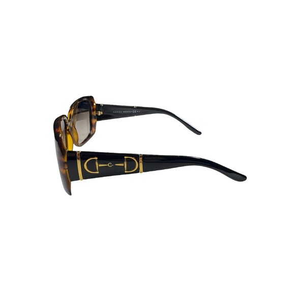 Gucci GG3537 Tortoise Shell Sunglasses Square Horse bit Havana Rare VTG